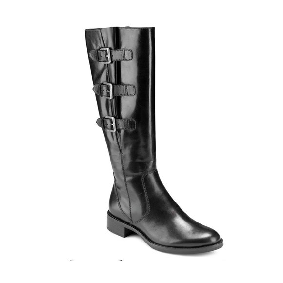Ecco Shoes - ECCO Boots Hobart Biker Boots Women's 37 Black Leather Riding Buckle NEW IN Box